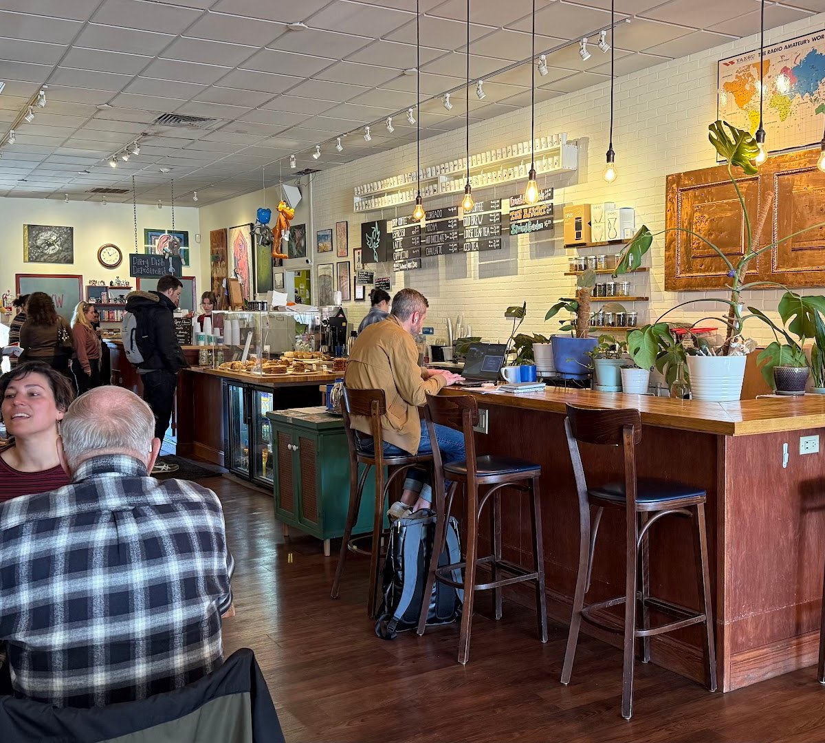 Interior of Phoenix Coffee, specialty coffee shop in Cleveland