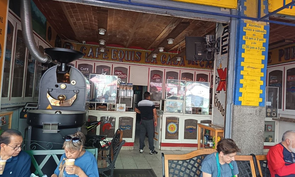 Interior of Café X, specialty coffee shop in Mexico City