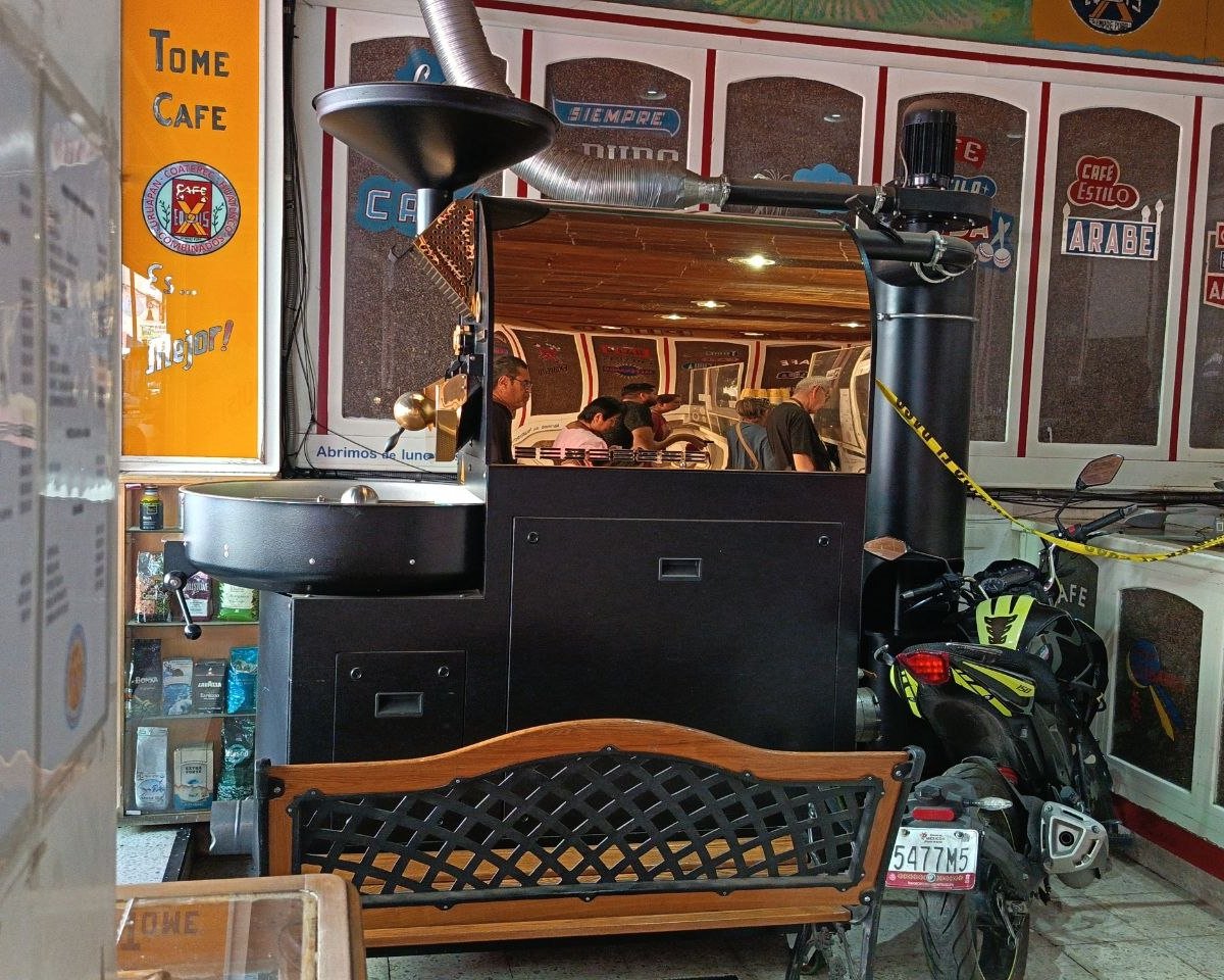Interior of Café X, specialty coffee shop in Mexico City