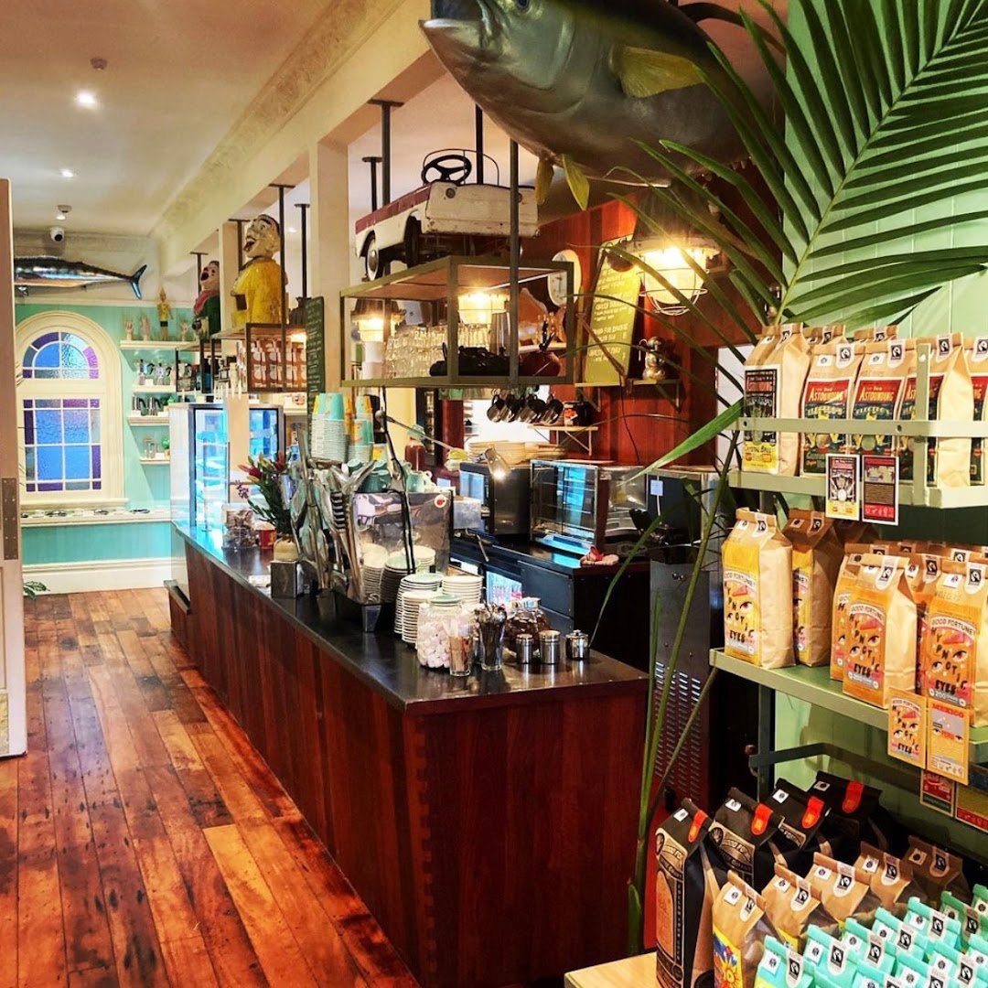 Interior of House of Good Fortune, specialty coffee shop in Wellington