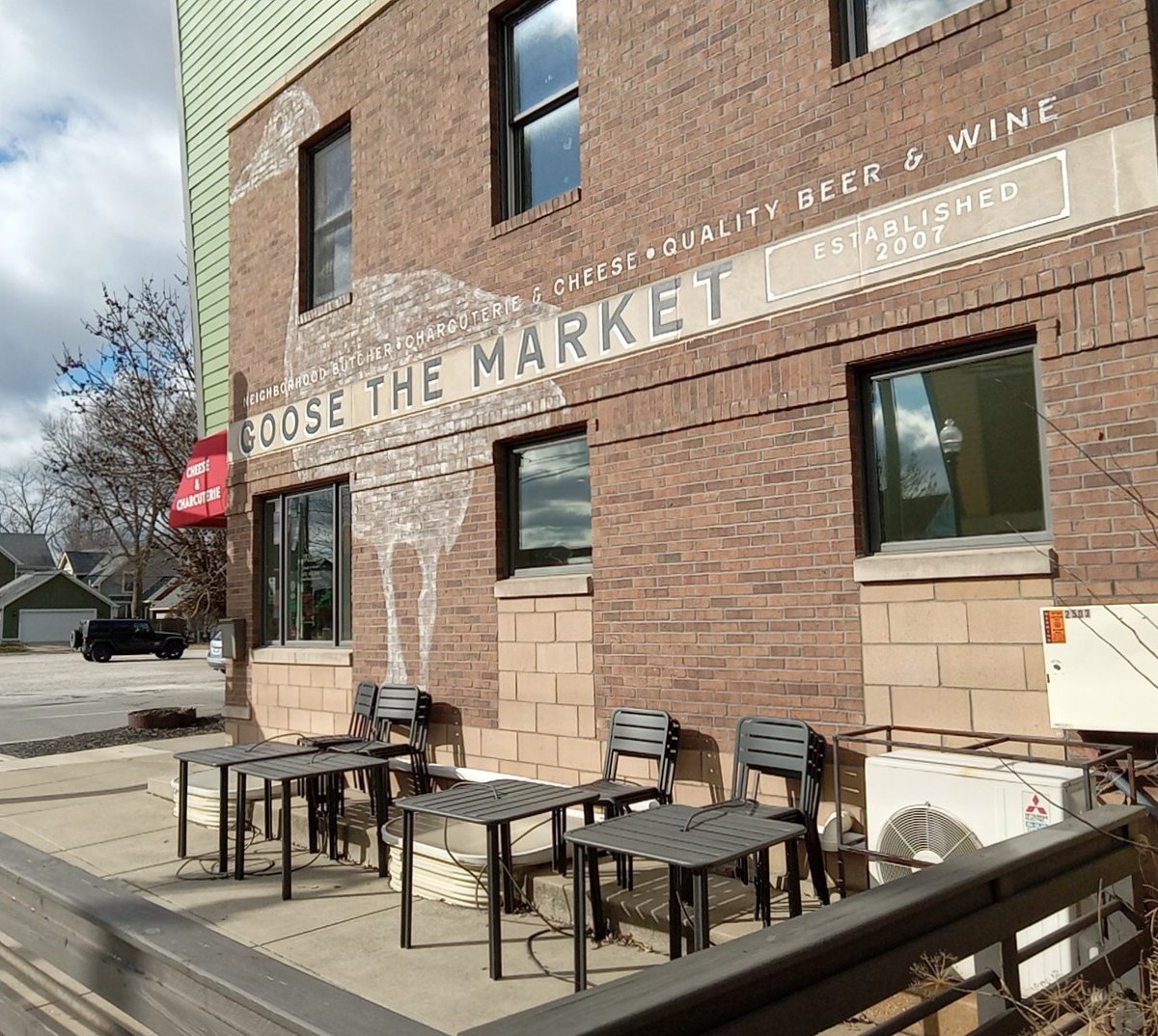 Storefront of Goose The Market, specialty coffee shop in Indianapolis