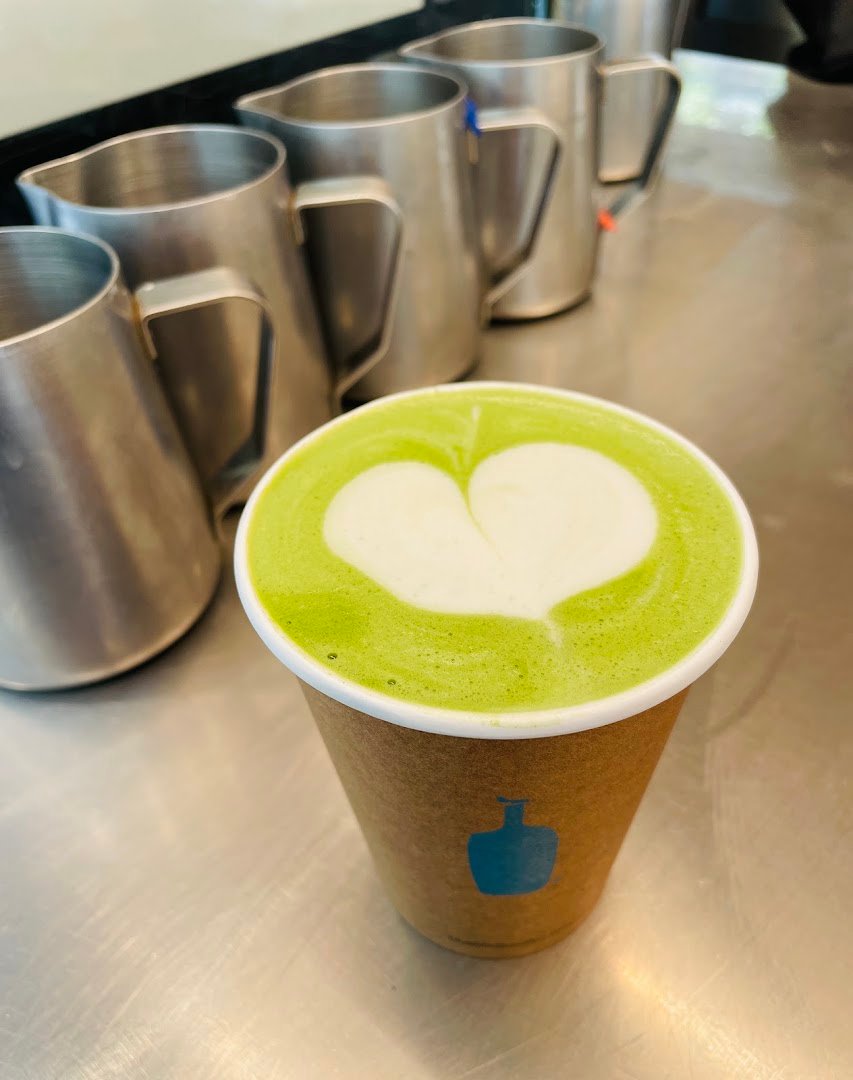 Coffee at Blue Bottle Coffee, specialty coffee shop in San Jose