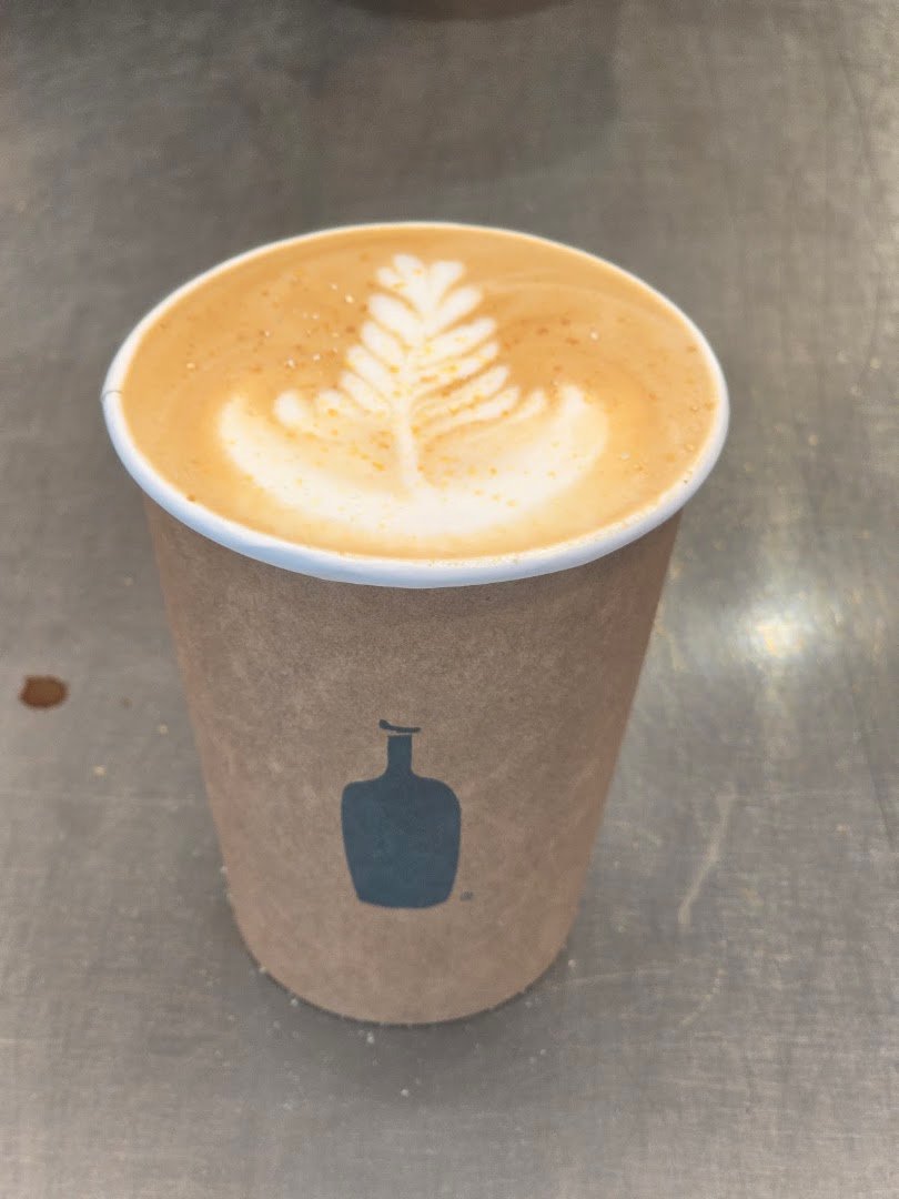 Coffee at Blue Bottle Coffee, specialty coffee shop in San Jose