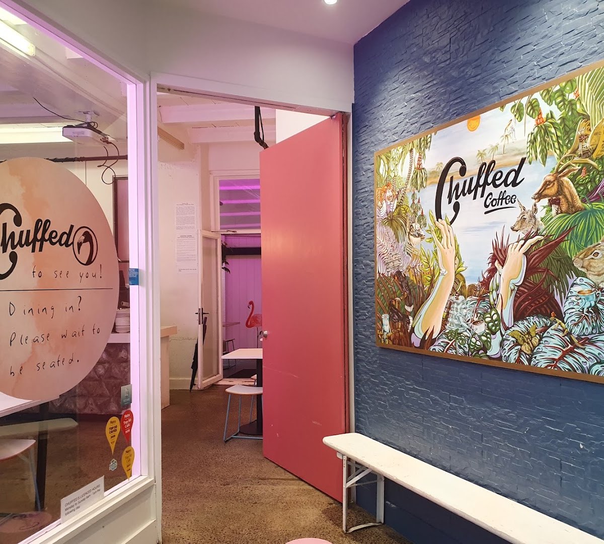 Interior of Chuffed, specialty coffee shop in Auckland