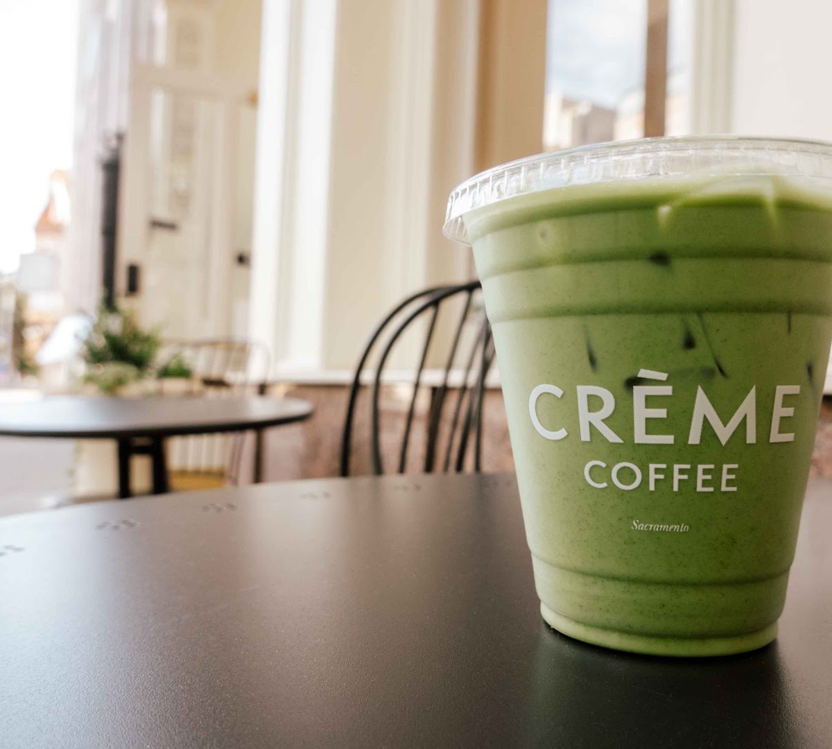 Coffee at Crème Coffee, specialty coffee shop in Sacramento