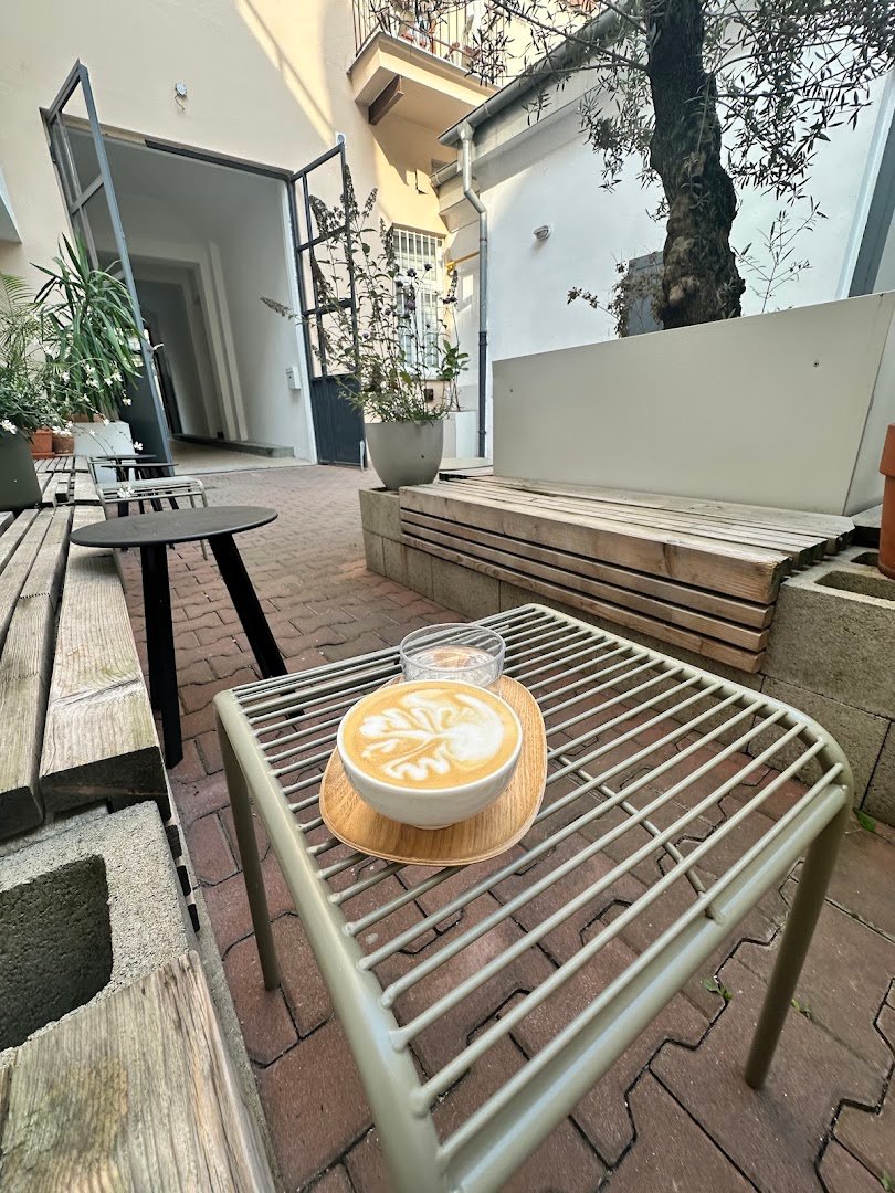 Coffee at TYPIKA Karlín, specialty coffee shop in Prague