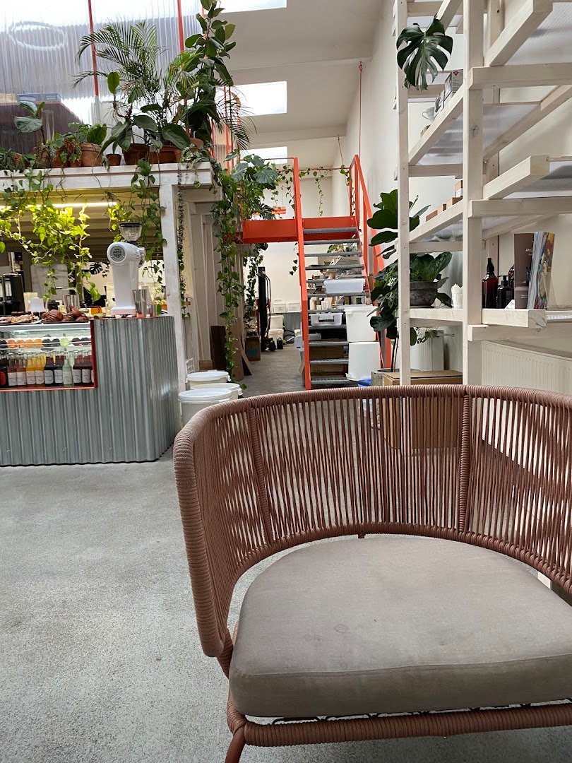 Interior of TYPIKA Karlín, specialty coffee shop in Prague