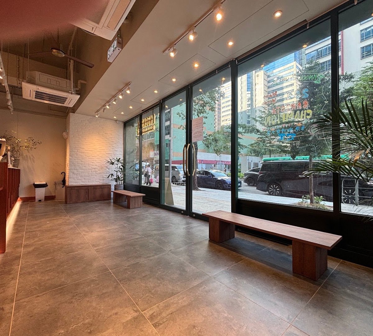 Interior of Knockbox Coffee Company, specialty coffee shop in Hong Kong