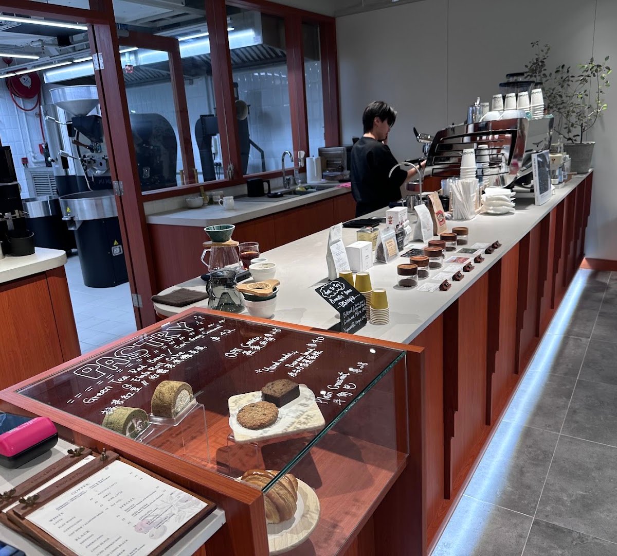 Interior of Knockbox Coffee Company, specialty coffee shop in Hong Kong