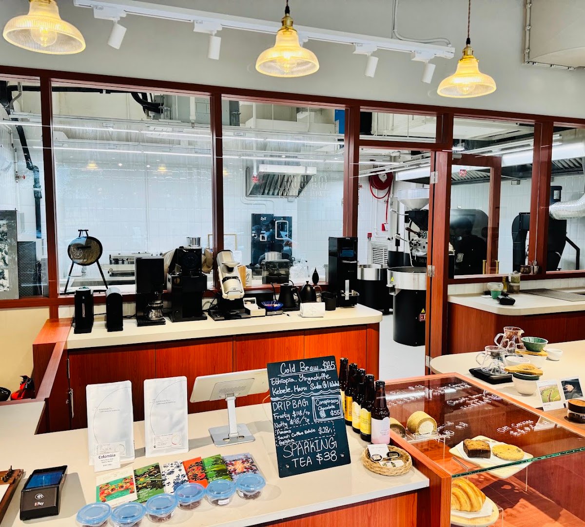 Interior of Knockbox Coffee Company, specialty coffee shop in Hong Kong