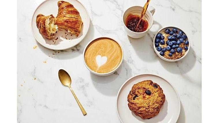 Coffee at Gregorys Coffee, specialty coffee shop in New York