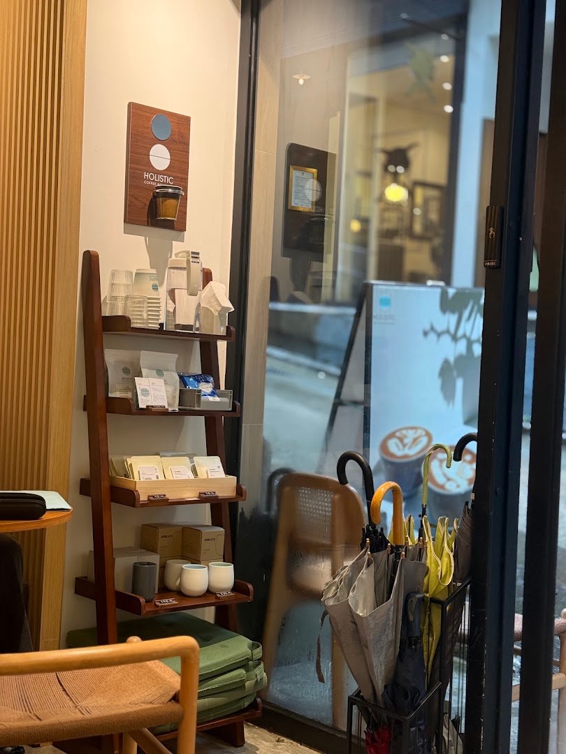 Interior of HOLISTIC Coffee, specialty coffee shop in Hong Kong