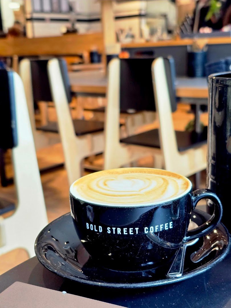 Coffee at Bold Street Coffee University Green, specialty coffee shop in Manchester
