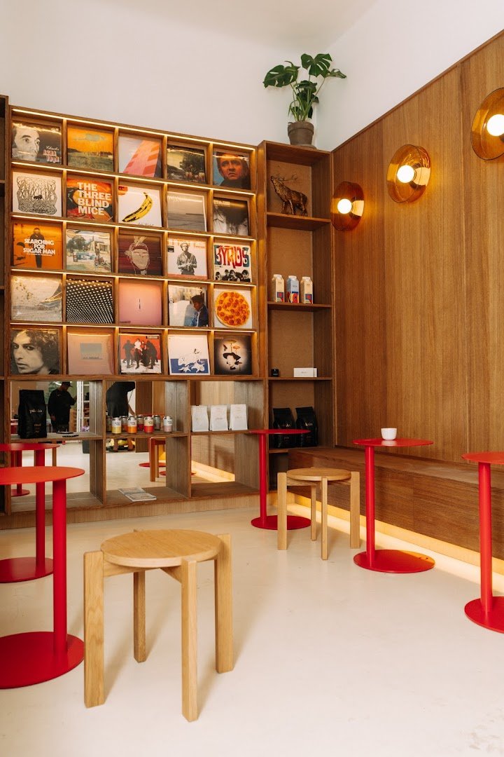 Interior of Pikola Praha, specialty coffee shop in Prague