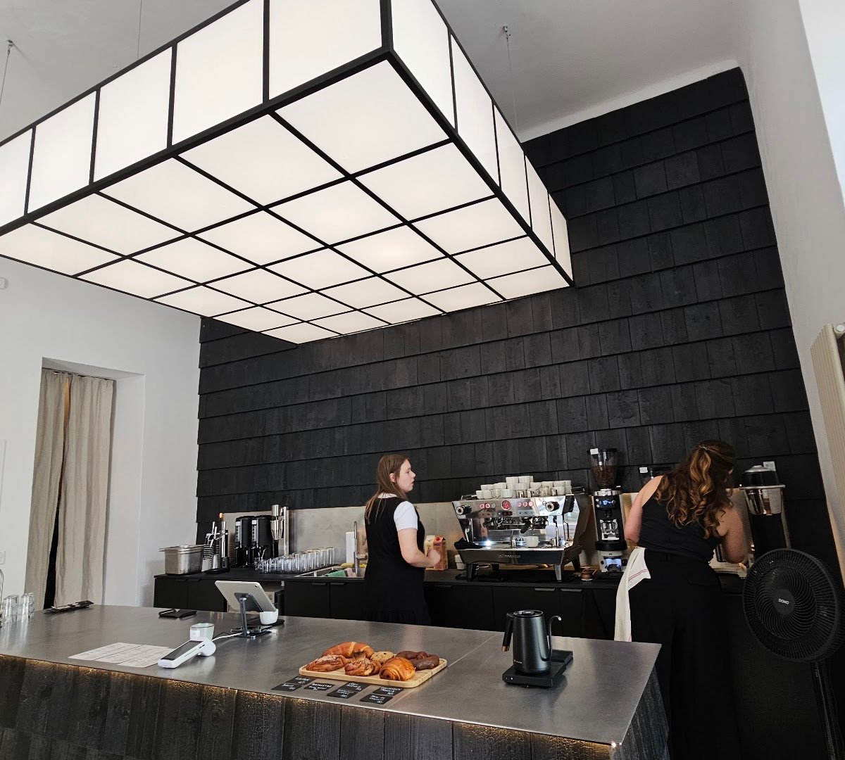 Interior of Pikola Praha, specialty coffee shop in Prague