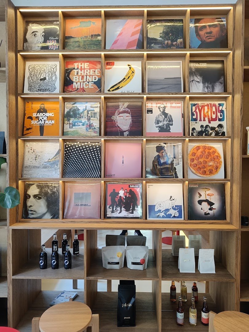 Interior of Pikola Praha, specialty coffee shop in Prague
