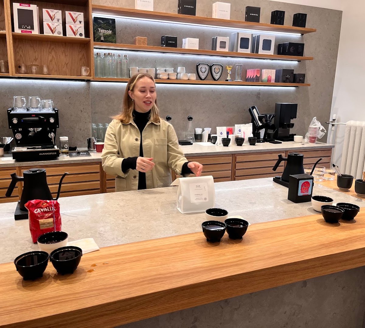 Interior of Nordic Brew Lab Stockholm Store, specialty coffee shop in Stockholm