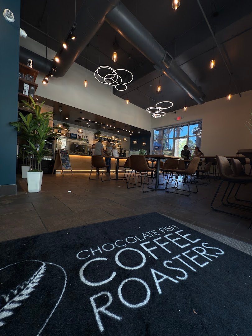 Interior of Chocolate Fish Coffee Roasters, specialty coffee shop in Sacramento