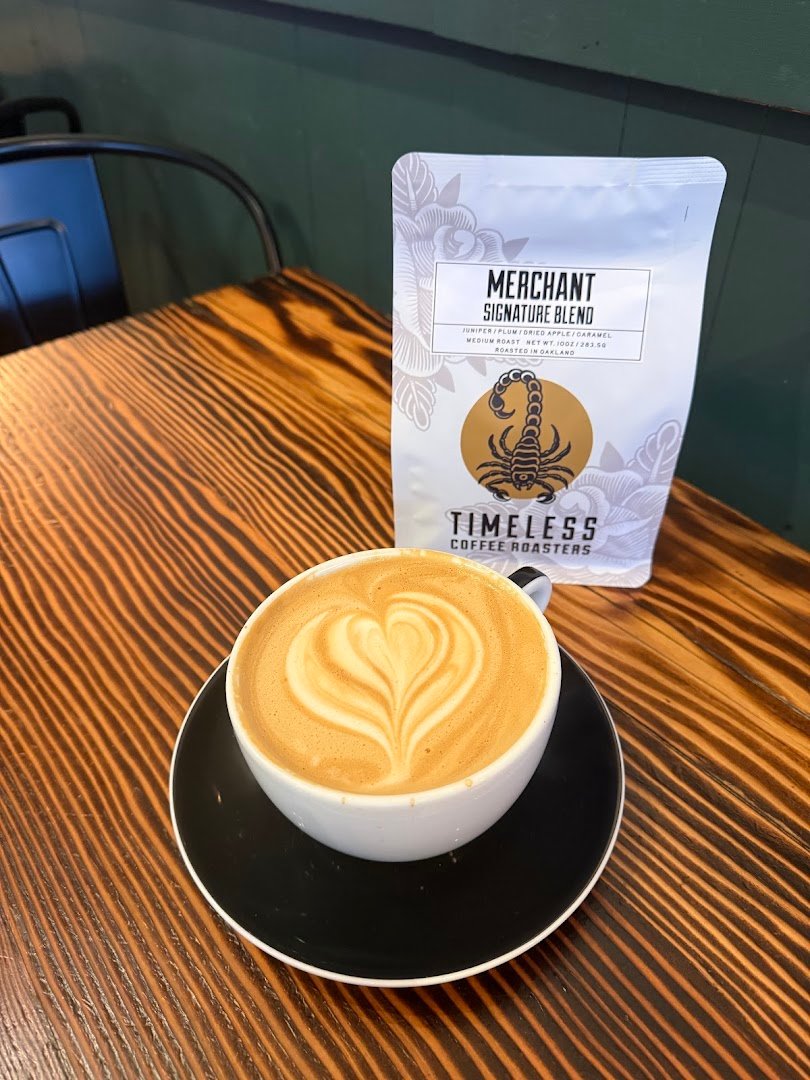 Coffee at Timeless Coffee, specialty coffee shop in Oakland