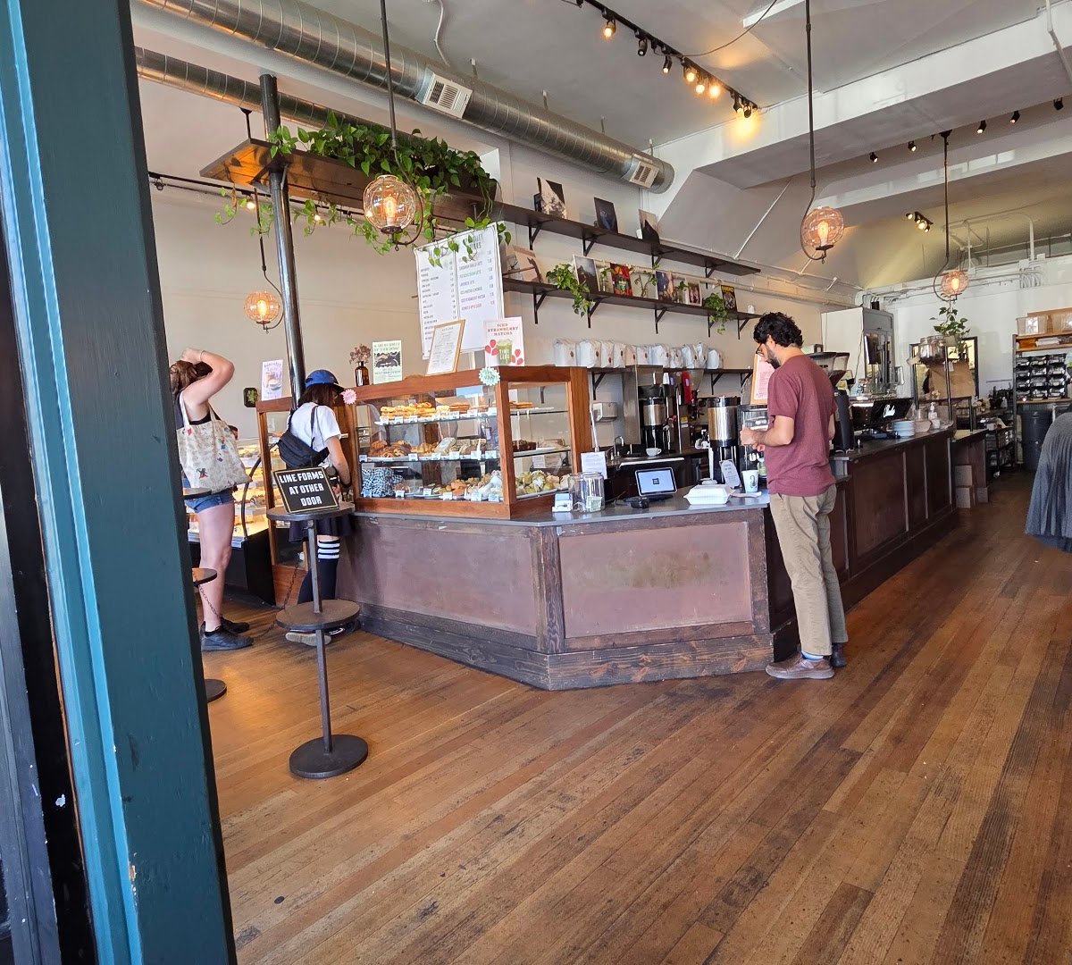Interior of Timeless Coffee, specialty coffee shop in Oakland