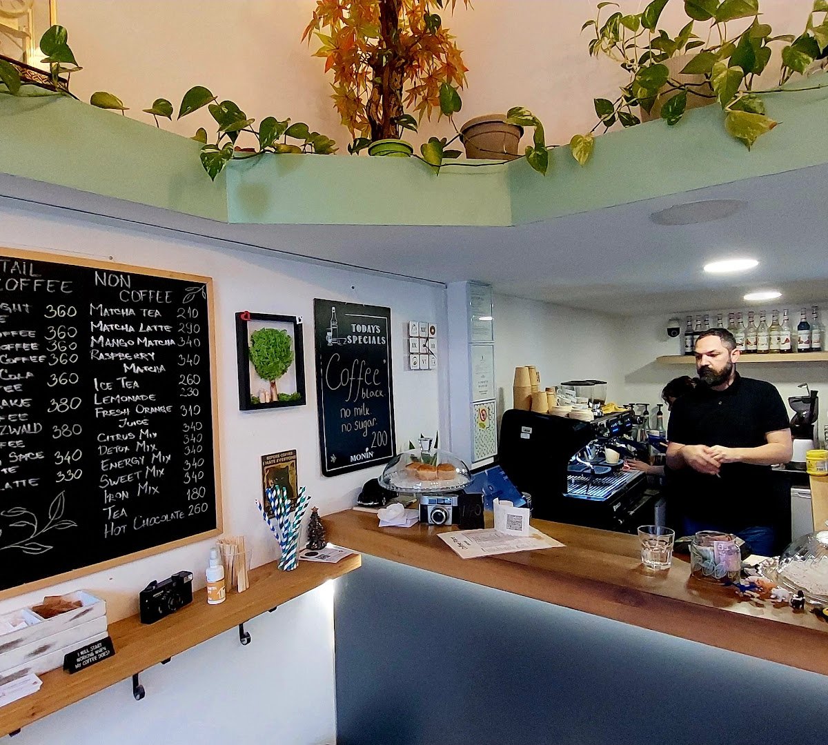Interior of Coffee place, specialty coffee shop in Belgrade