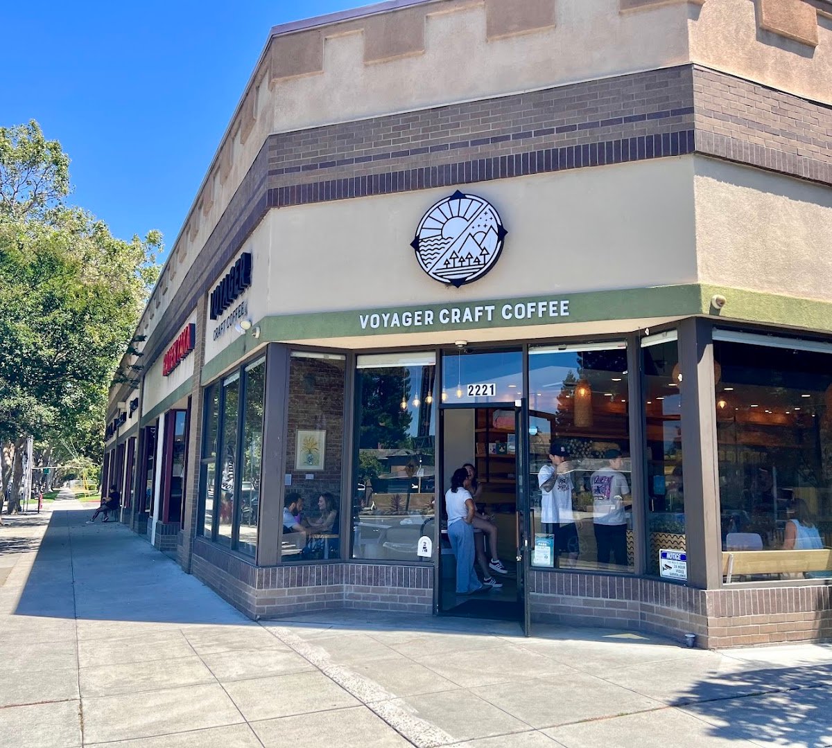 Storefront of Voyager Craft Coffee - Santa Clara University, specialty coffee shop in San Jose