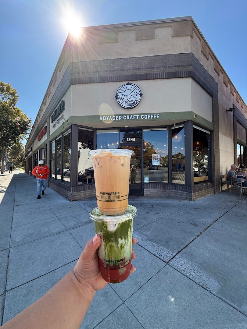 Storefront of Voyager Craft Coffee - Santa Clara University, specialty coffee shop in San Jose