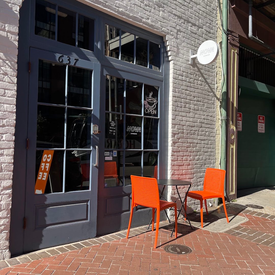 Storefront of Nova Espresso, specialty coffee shop in New Orleans