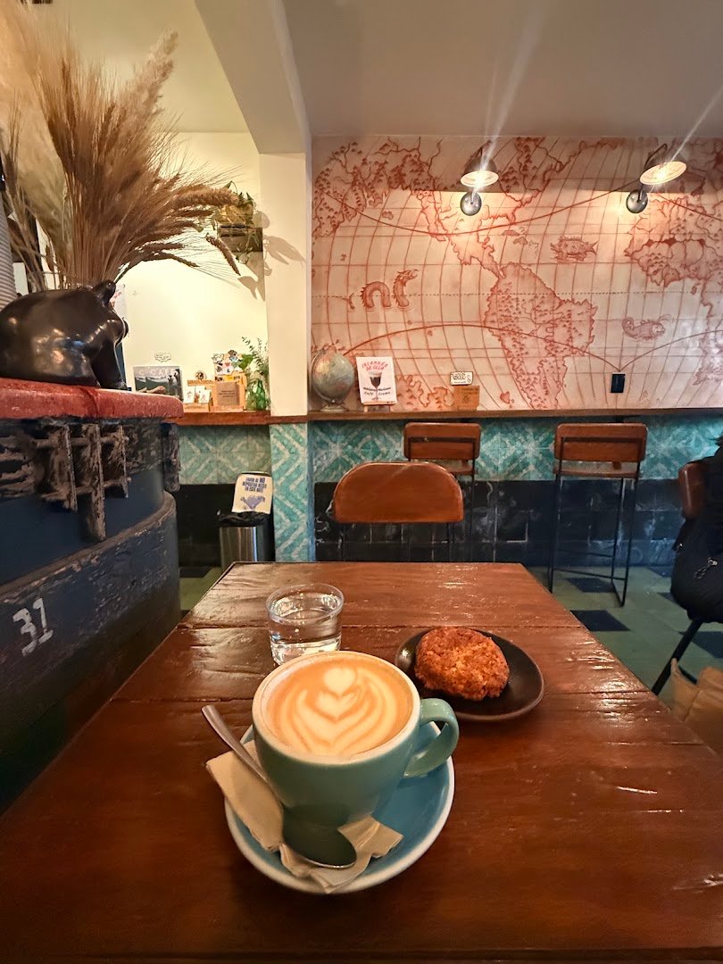 Coffee at Cardinal Coffee House, specialty coffee shop in Mexico City