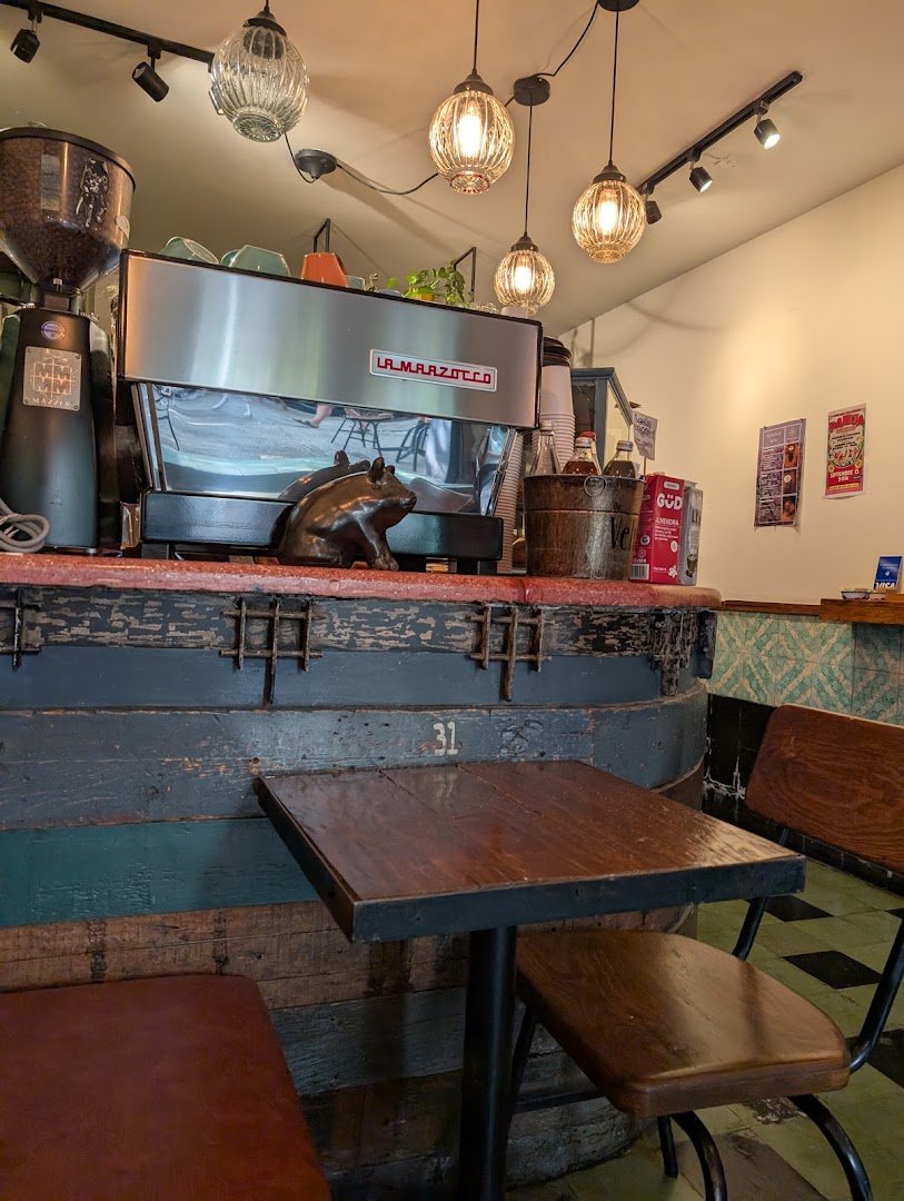 Interior of Cardinal Coffee House, specialty coffee shop in Mexico City