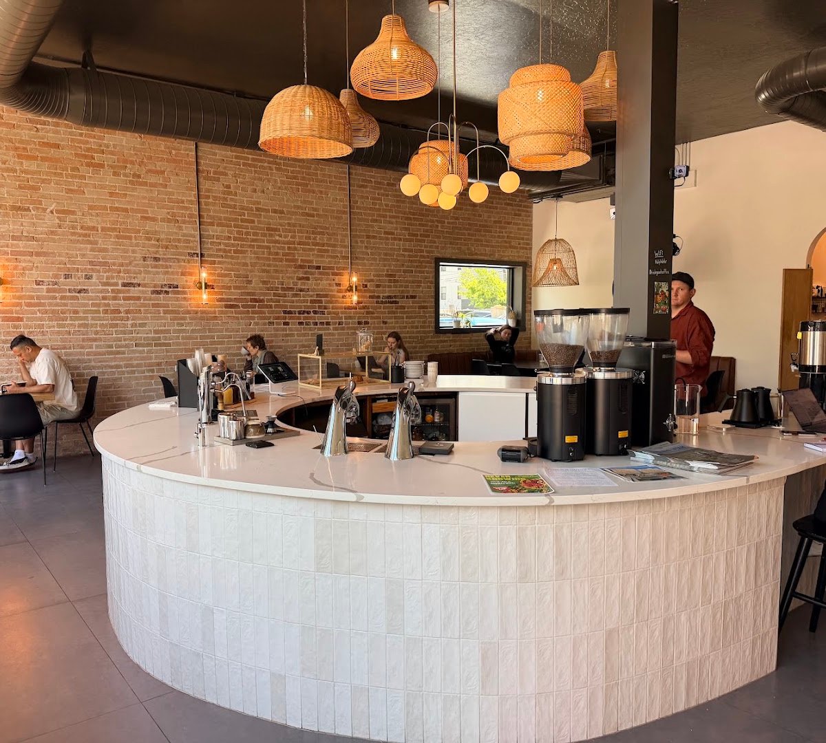 Interior of Holy Water Coffee, specialty coffee shop in Salt Lake City