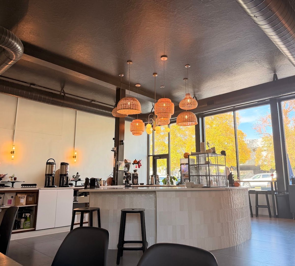 Interior of Holy Water Coffee, specialty coffee shop in Salt Lake City