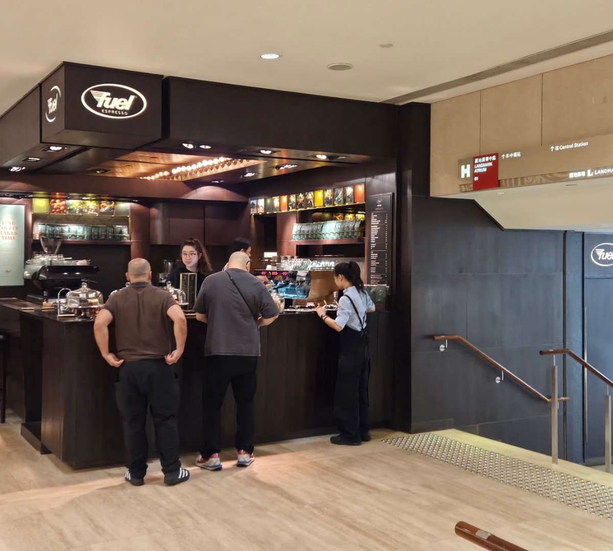 Interior of Fuel Espresso, specialty coffee shop in Hong Kong