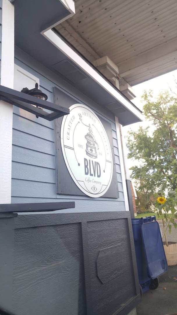 Storefront of The Blvd Coffee Company, specialty coffee shop in Spokane