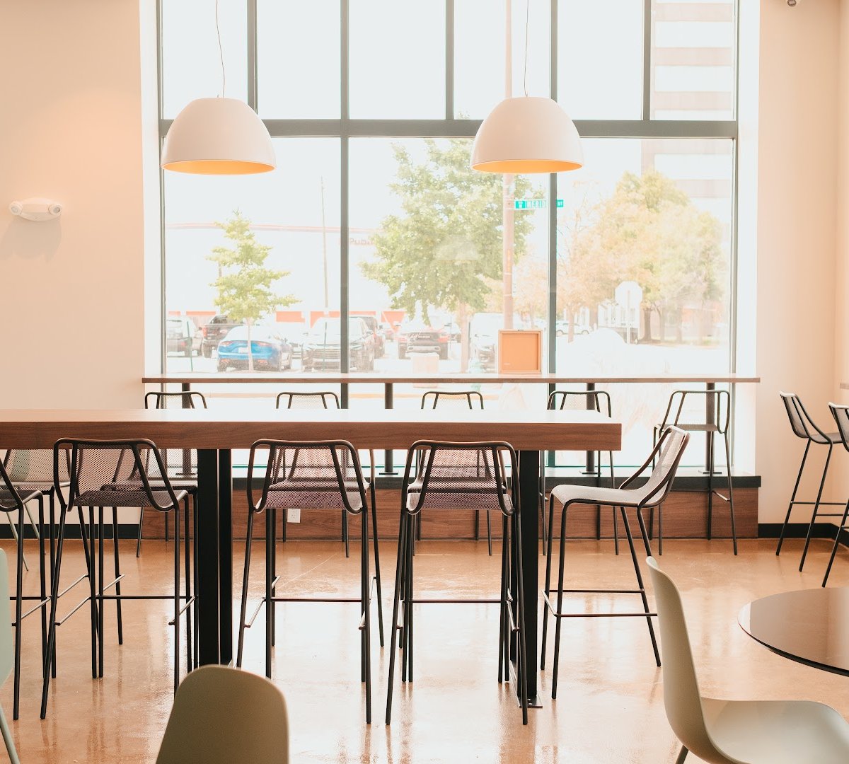 Interior of Quills Coffee, specialty coffee shop in Indianapolis