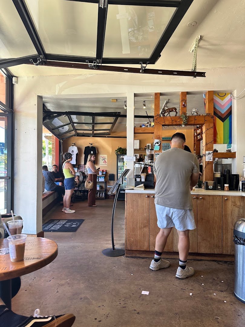 Interior of Bird Rock Coffee Roasters - La Jolla, specialty coffee shop in San Diego