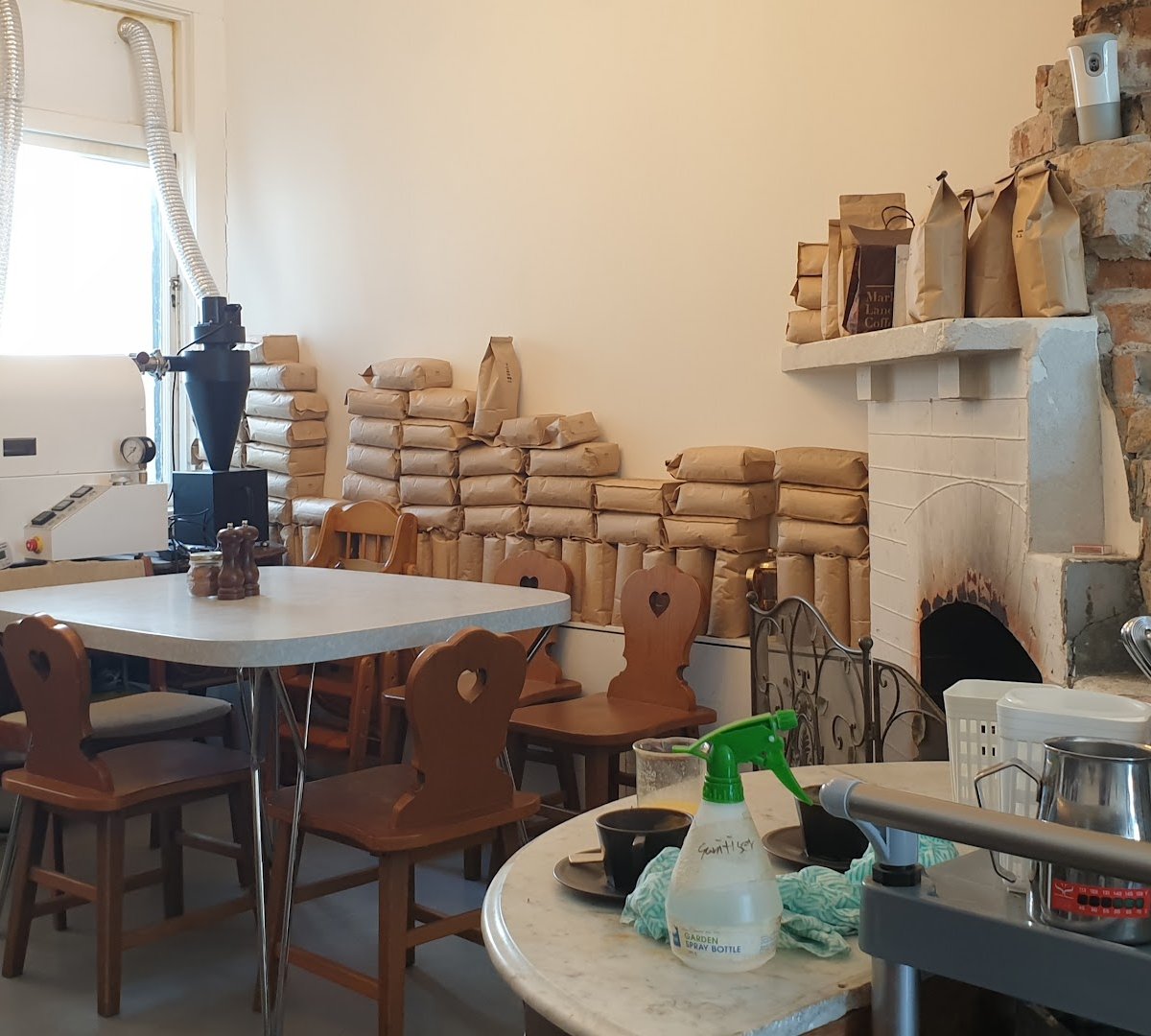 Interior of Handpicked Coffee Roaster, specialty coffee shop in Auckland