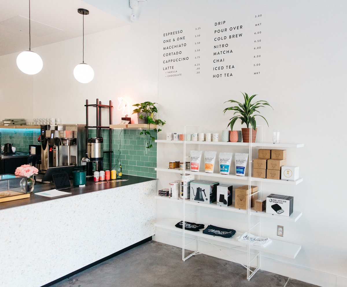 Interior of Mythical Coffee Roasters, specialty coffee shop in Phoenix