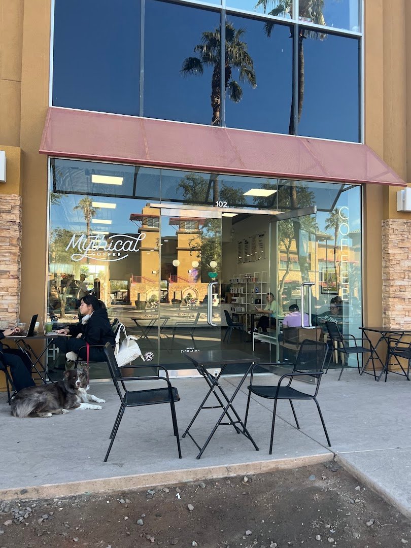Storefront of Mythical Coffee Roasters, specialty coffee shop in Phoenix