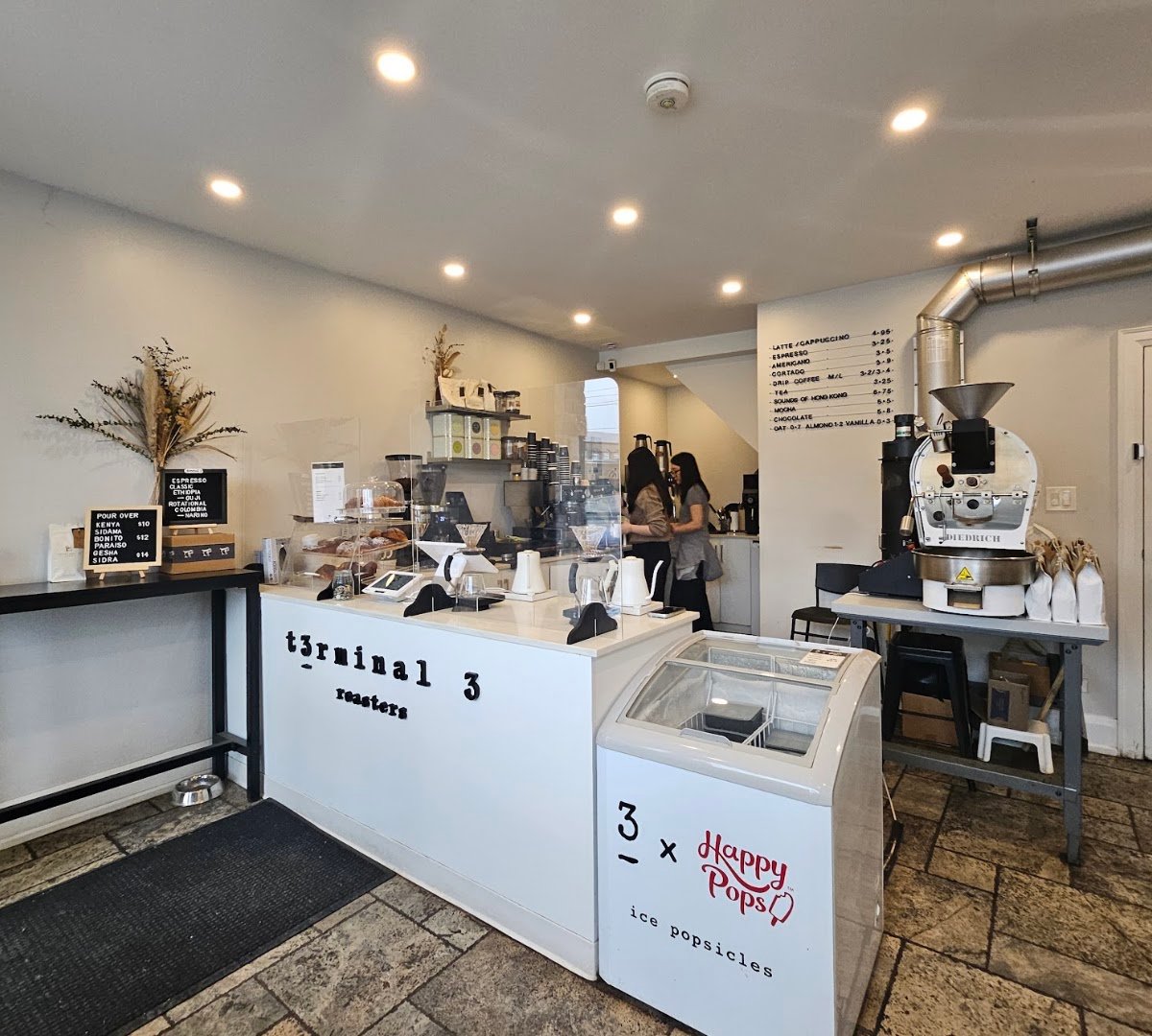 Interior of Terminal 3 Coffee Roasters - Lake Shore, specialty coffee shop in Toronto