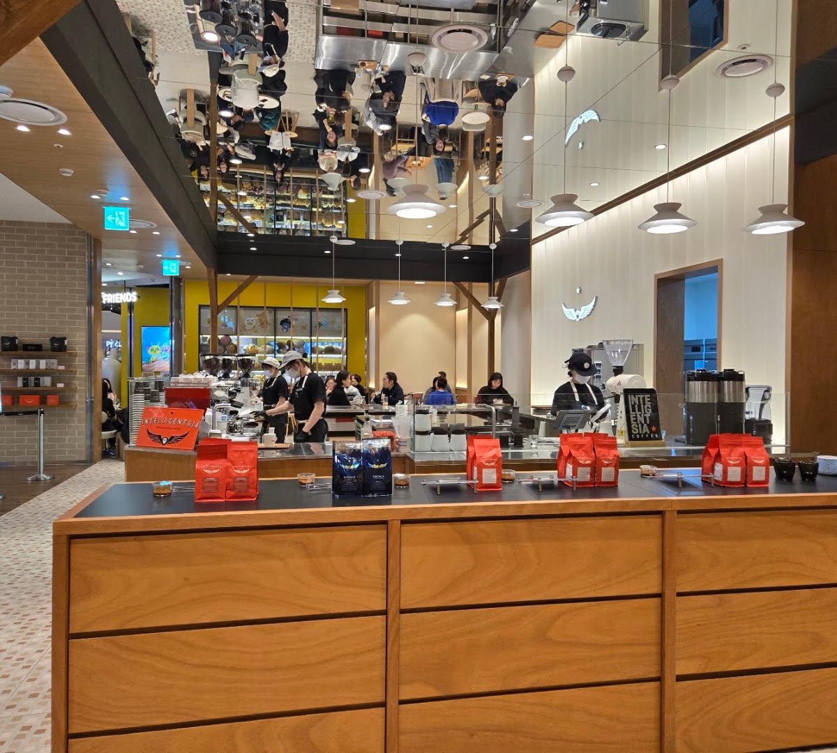 Interior of Intelligentsia Coffee Jamsil Coffeebar, specialty coffee shop in Seoul
