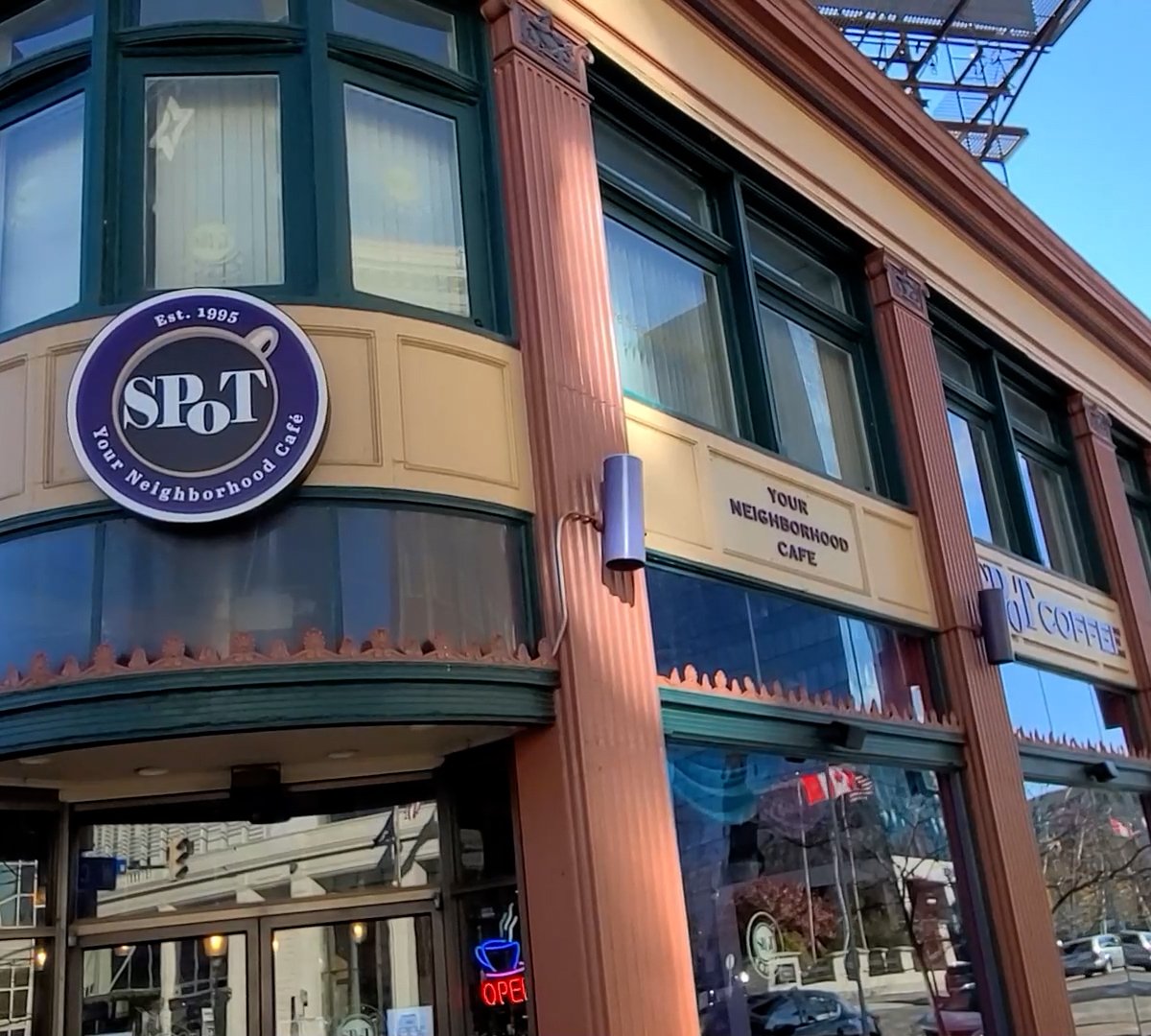Storefront of SPoT Coffee Delaware/Chippewa, specialty coffee shop in Buffalo