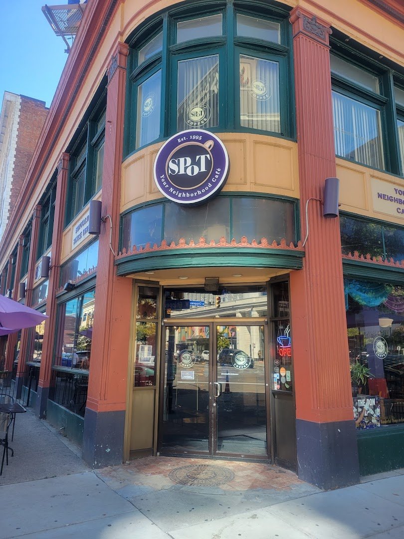 Storefront of SPoT Coffee Delaware/Chippewa, specialty coffee shop in Buffalo