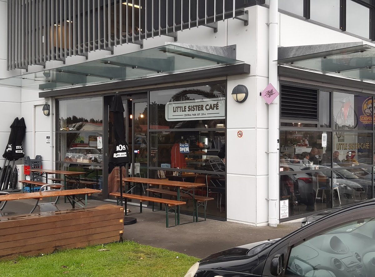 Storefront of Little Sister Café, specialty coffee shop in Auckland
