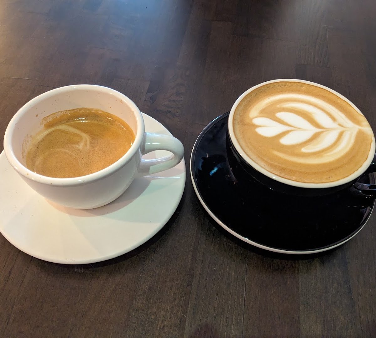 Coffee at MoonBean's Coffee, specialty coffee shop in San Jose