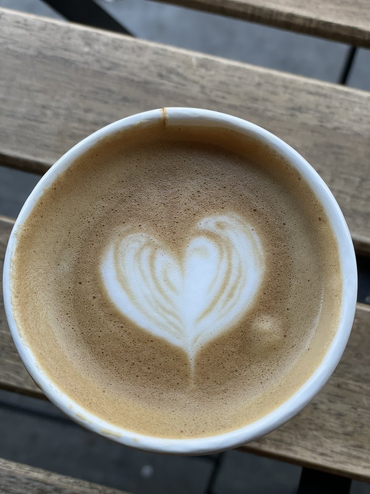Coffee at MoonBean's Coffee, specialty coffee shop in San Jose