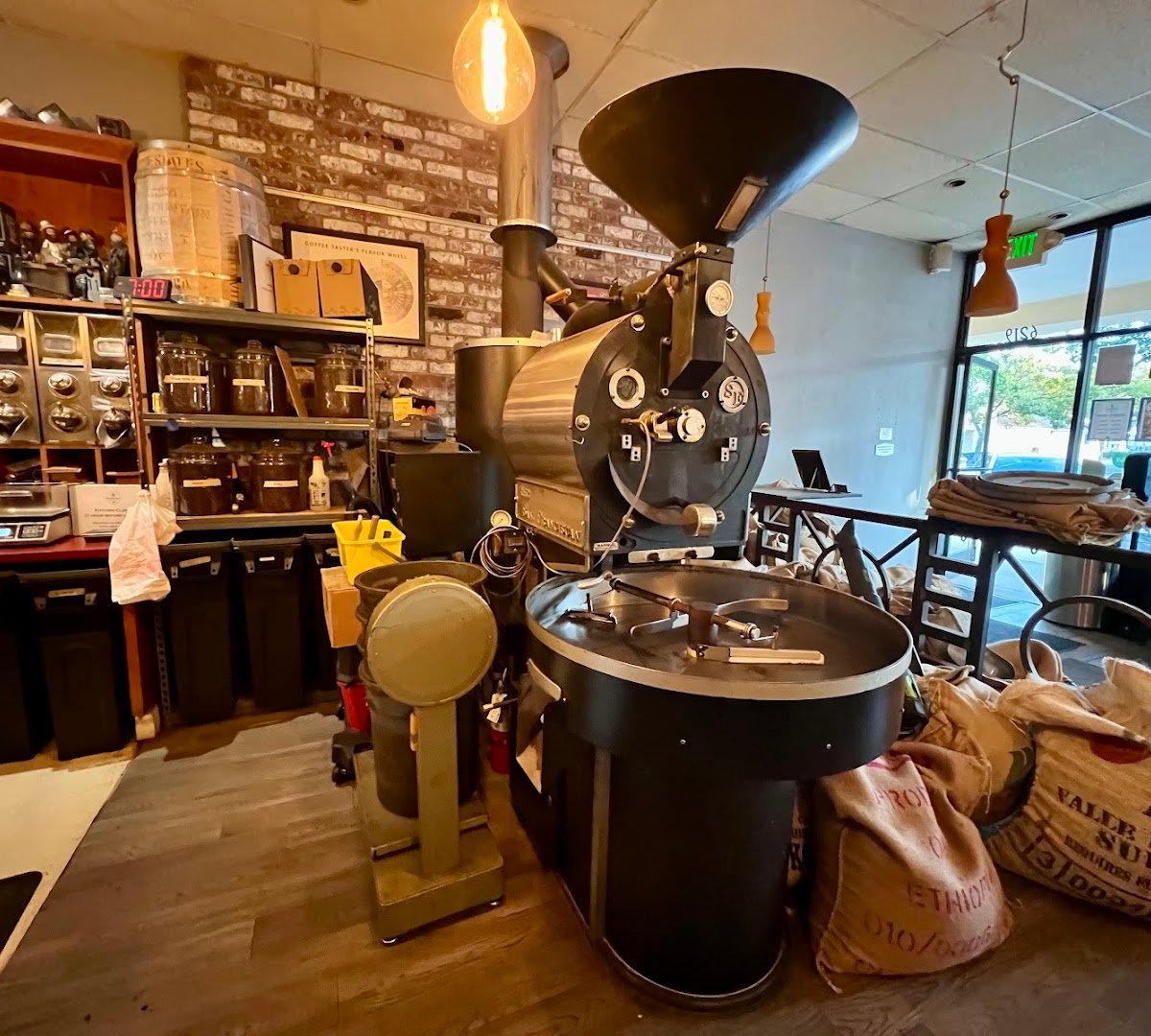 Interior of MoonBean's Coffee, specialty coffee shop in San Jose