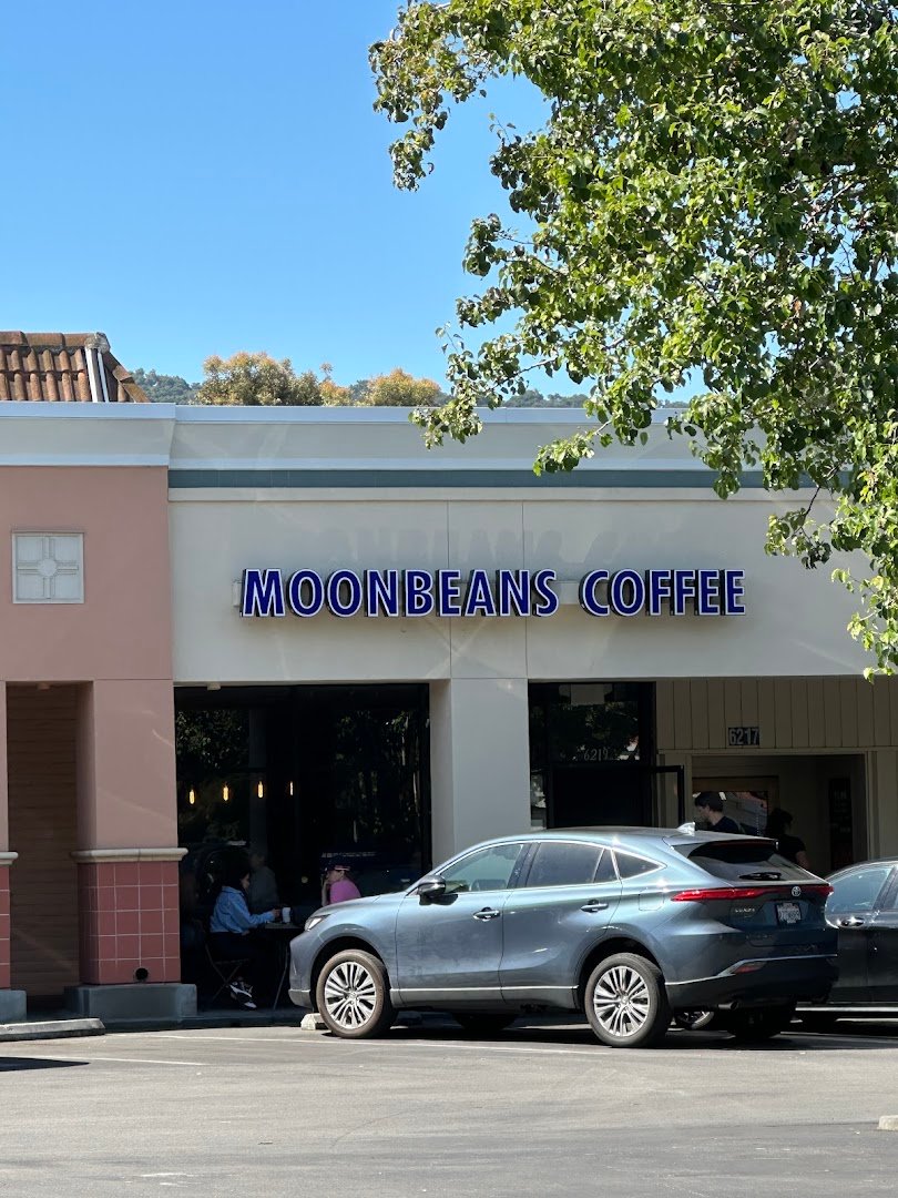Storefront of MoonBean's Coffee, specialty coffee shop in San Jose