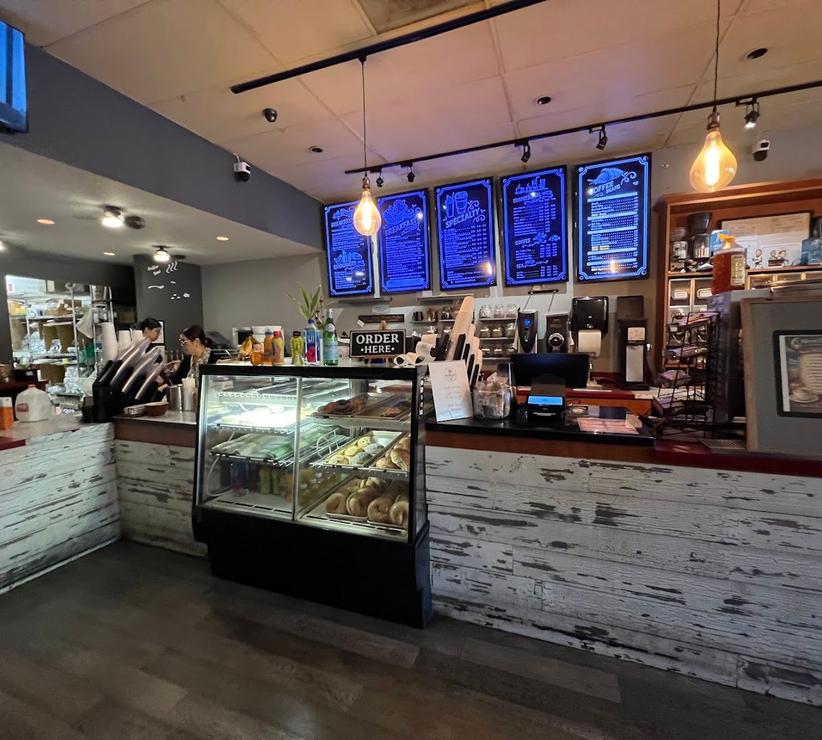 Interior of MoonBean's Coffee, specialty coffee shop in San Jose
