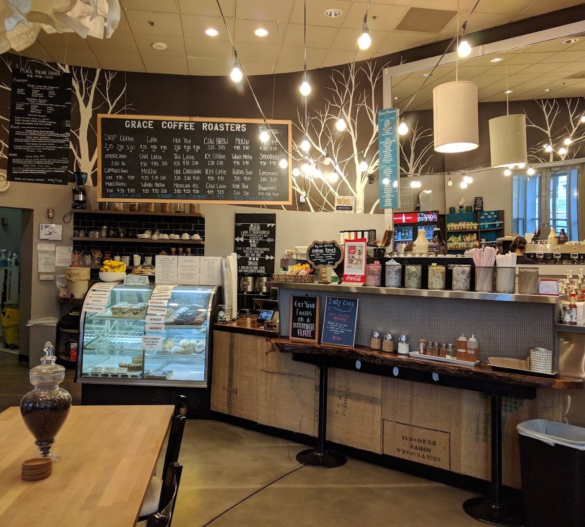 Interior of Grace Coffee Roasters, specialty coffee shop in Sacramento